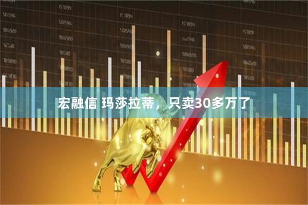 宏融信 玛莎拉蒂，只卖30多万了